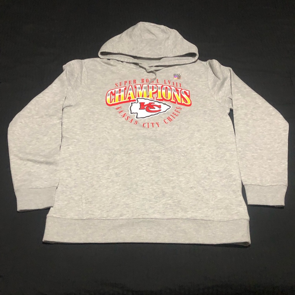 Kansas City Chiefs Fanatics Super Bowl LVIII Champions Hoodie Size Large